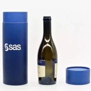 Изготовленная на заказ инновационная конструкция Экологически чистая коробка для упаковки винной бумажной трубки с горячим тиснением
