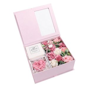 Подарочная коробка с мыльными розами, шкатулка для украшений, этажное ожерелье, шкатулка для драгоценностей, цветочная коробка для роз